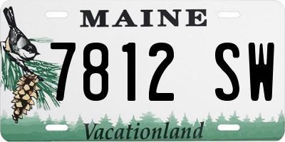 ME license plate 7812SW
