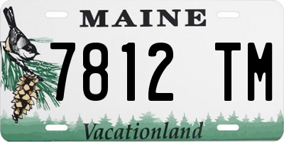 ME license plate 7812TM