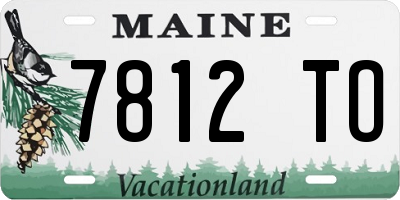 ME license plate 7812TO