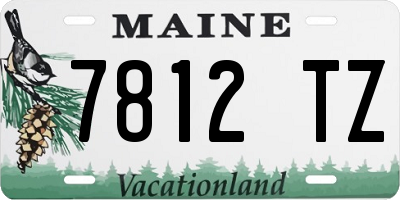 ME license plate 7812TZ