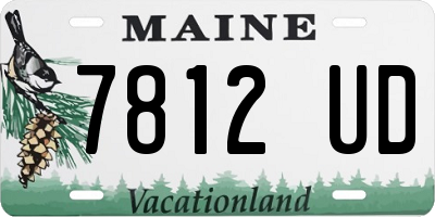 ME license plate 7812UD