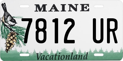 ME license plate 7812UR