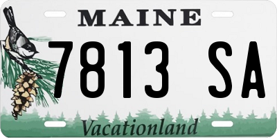 ME license plate 7813SA