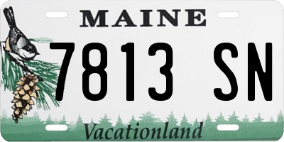 ME license plate 7813SN