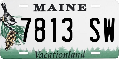 ME license plate 7813SW