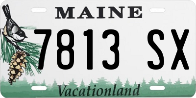ME license plate 7813SX