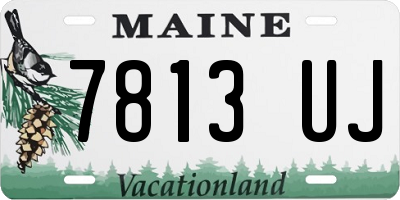 ME license plate 7813UJ