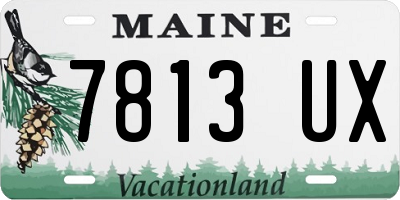ME license plate 7813UX