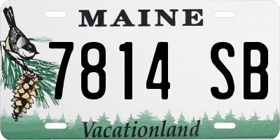 ME license plate 7814SB