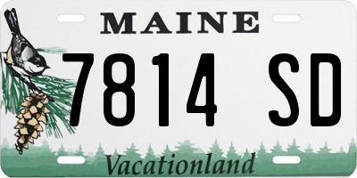 ME license plate 7814SD