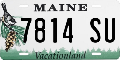 ME license plate 7814SU