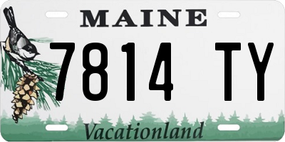 ME license plate 7814TY