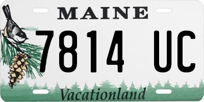 ME license plate 7814UC