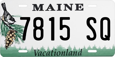 ME license plate 7815SQ