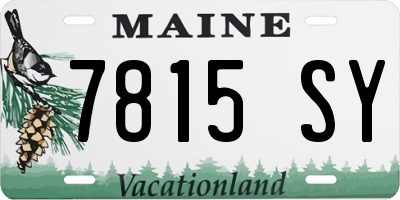 ME license plate 7815SY