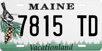 ME license plate 7815TD