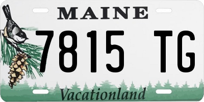ME license plate 7815TG