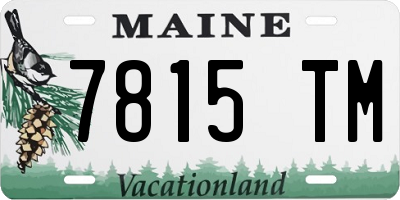 ME license plate 7815TM