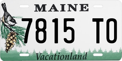 ME license plate 7815TO