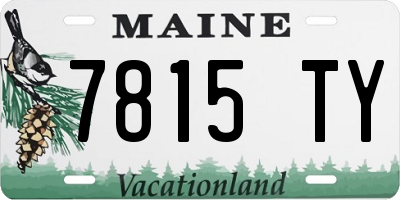 ME license plate 7815TY