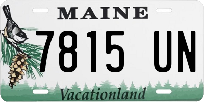ME license plate 7815UN