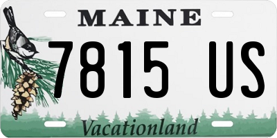 ME license plate 7815US