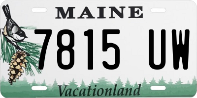 ME license plate 7815UW