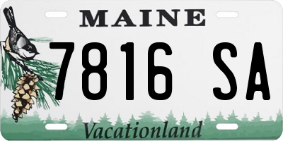 ME license plate 7816SA