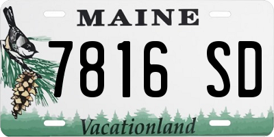 ME license plate 7816SD