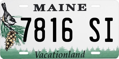ME license plate 7816SI