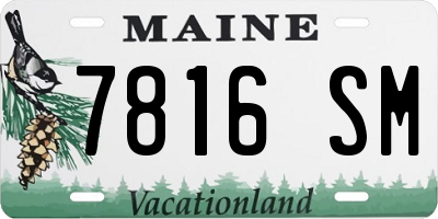 ME license plate 7816SM