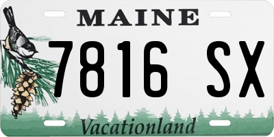 ME license plate 7816SX