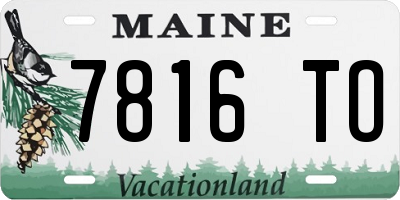 ME license plate 7816TO