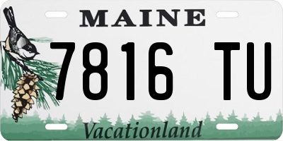 ME license plate 7816TU
