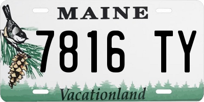 ME license plate 7816TY
