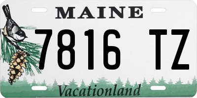 ME license plate 7816TZ