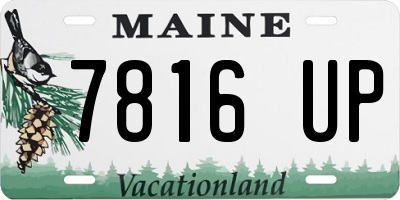 ME license plate 7816UP