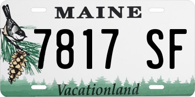 ME license plate 7817SF