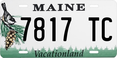 ME license plate 7817TC