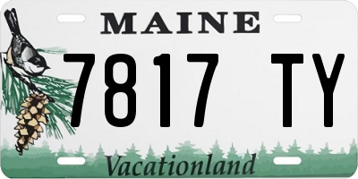 ME license plate 7817TY