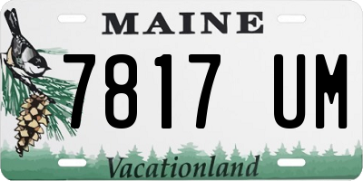 ME license plate 7817UM