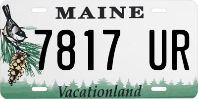 ME license plate 7817UR