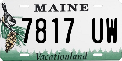 ME license plate 7817UW