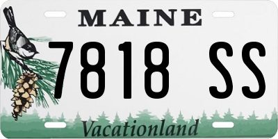 ME license plate 7818SS