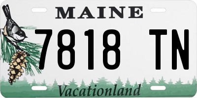 ME license plate 7818TN