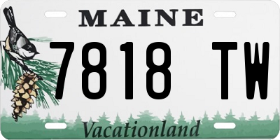 ME license plate 7818TW