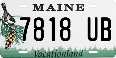 ME license plate 7818UB