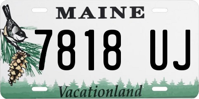 ME license plate 7818UJ
