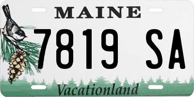 ME license plate 7819SA