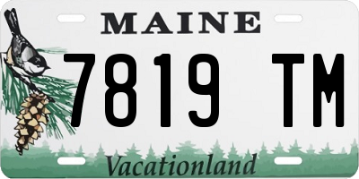 ME license plate 7819TM
